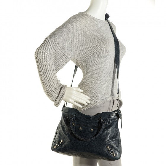 Balenciaga Agneau Giant 12 Silver Hardware Town Dark Night 2 of 24