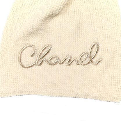 Chanel Cashmere Logo Scarf Beige 3 of 4