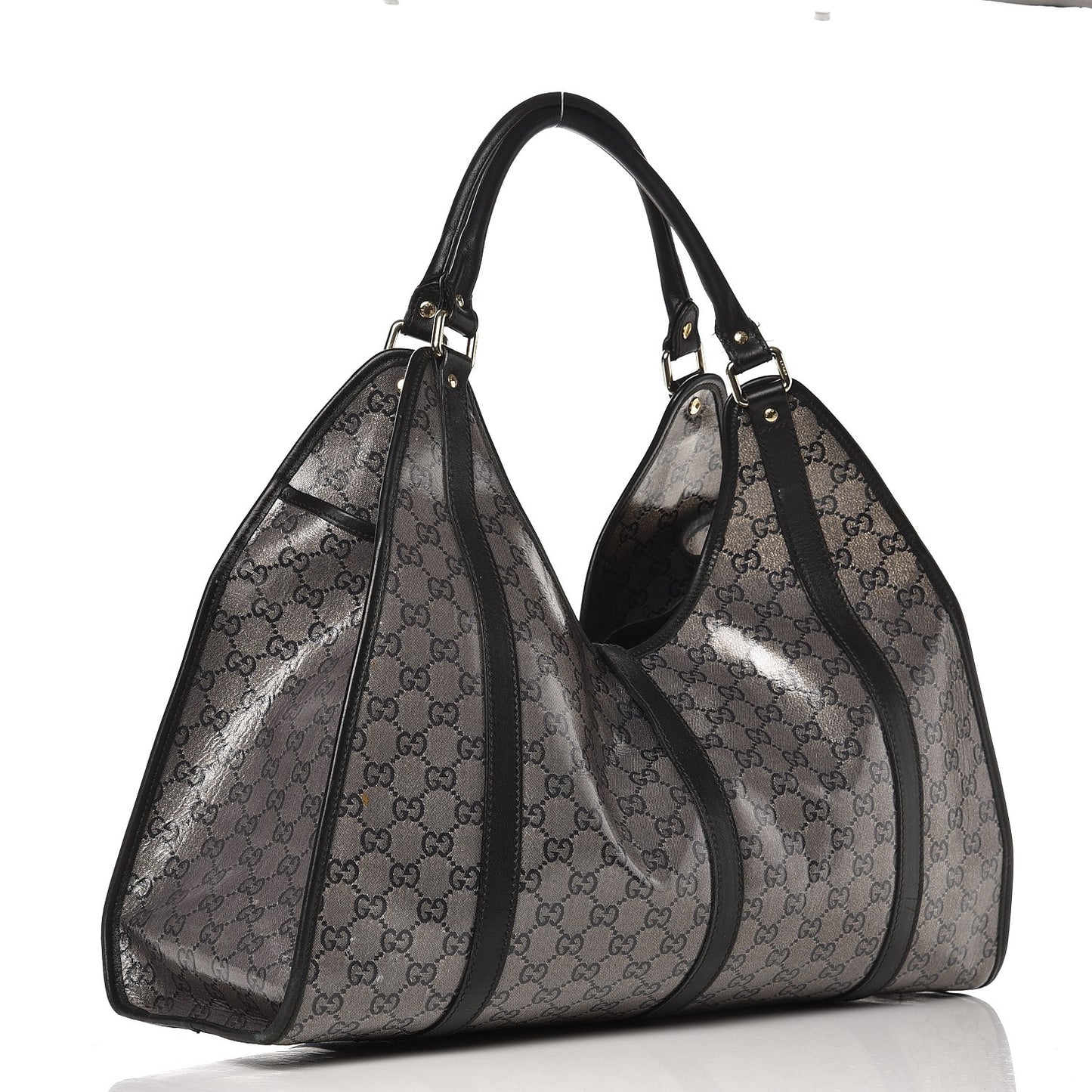 Crystal Monogram Large Joy Shoulder Bag Black