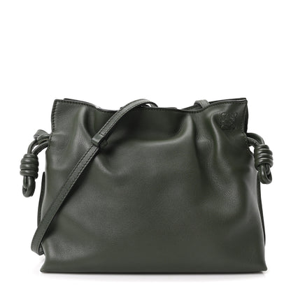 Loewe Calfskin Mini Flamenco Knot Clutch Dark Khaki 1 of 9