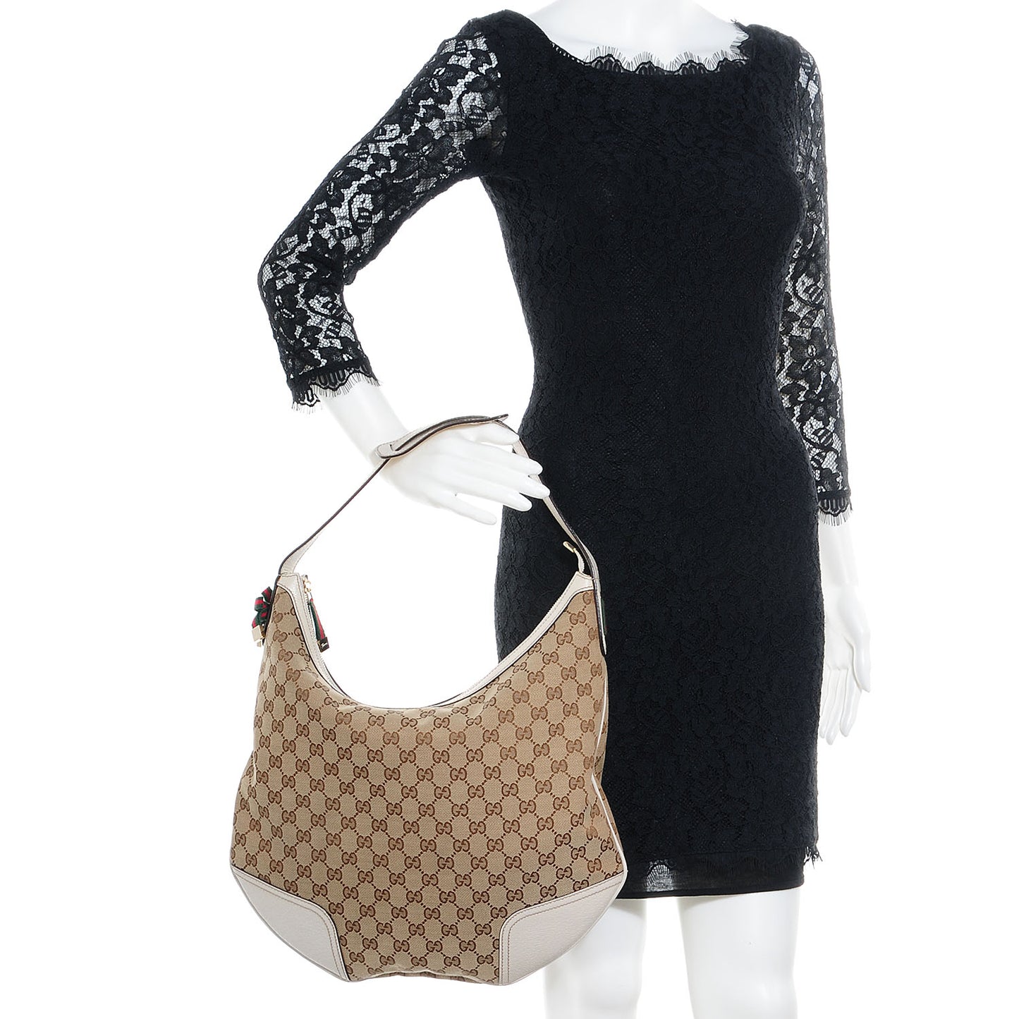 Monogram Princy Large Hobo Off White