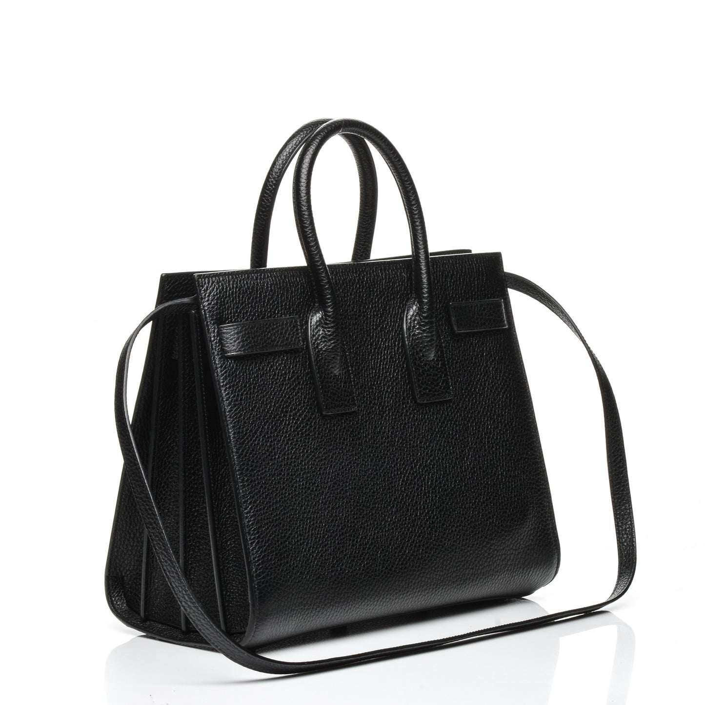 Grained Calfskin Small Sac De Jour Black