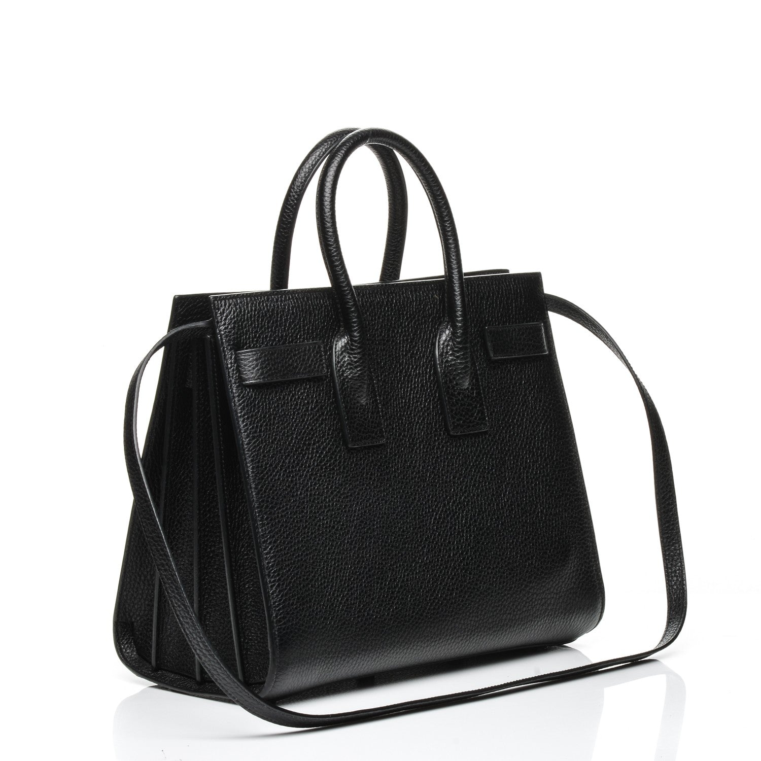 Saint Laurent Grained Calfskin Small Sac De Jour Black 3 of 7