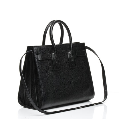Saint Laurent Grained Calfskin Small Sac De Jour Black 3 of 7