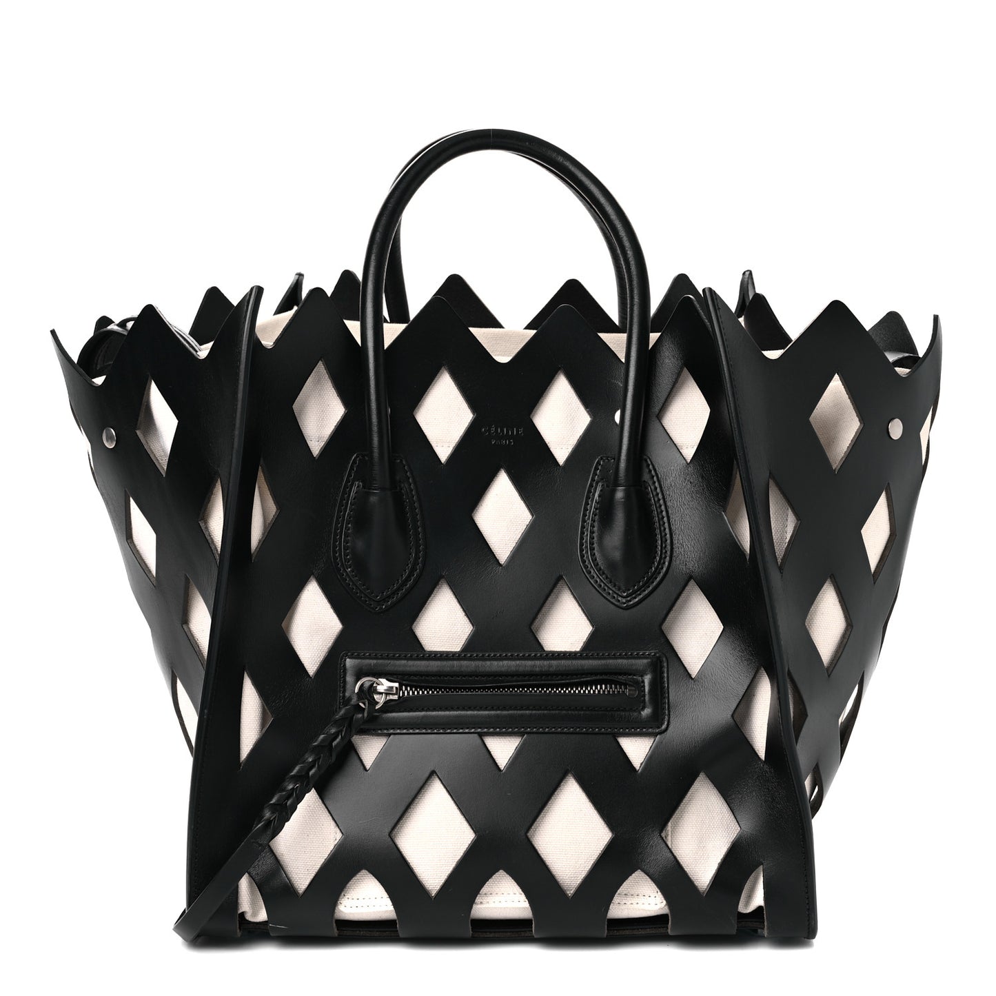 Calfskin Medium Cutout Phantom Luggage Black