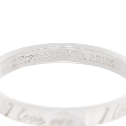 Tiffany Sterling Silver I Love You Band Ring 56 7.5 4 of 4