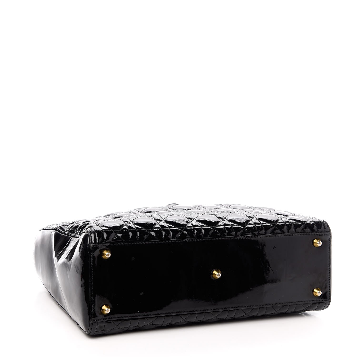 Christian Dior Patent Cannage Large Lady Dior Black 4 of 10