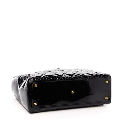 Christian Dior Patent Cannage Large Lady Dior Black 4 of 10