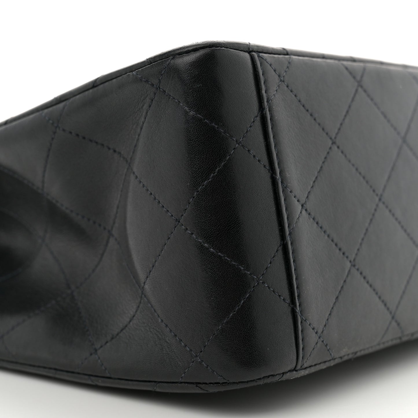 Lambskin Quilted XL Jumbo Single Flap Black