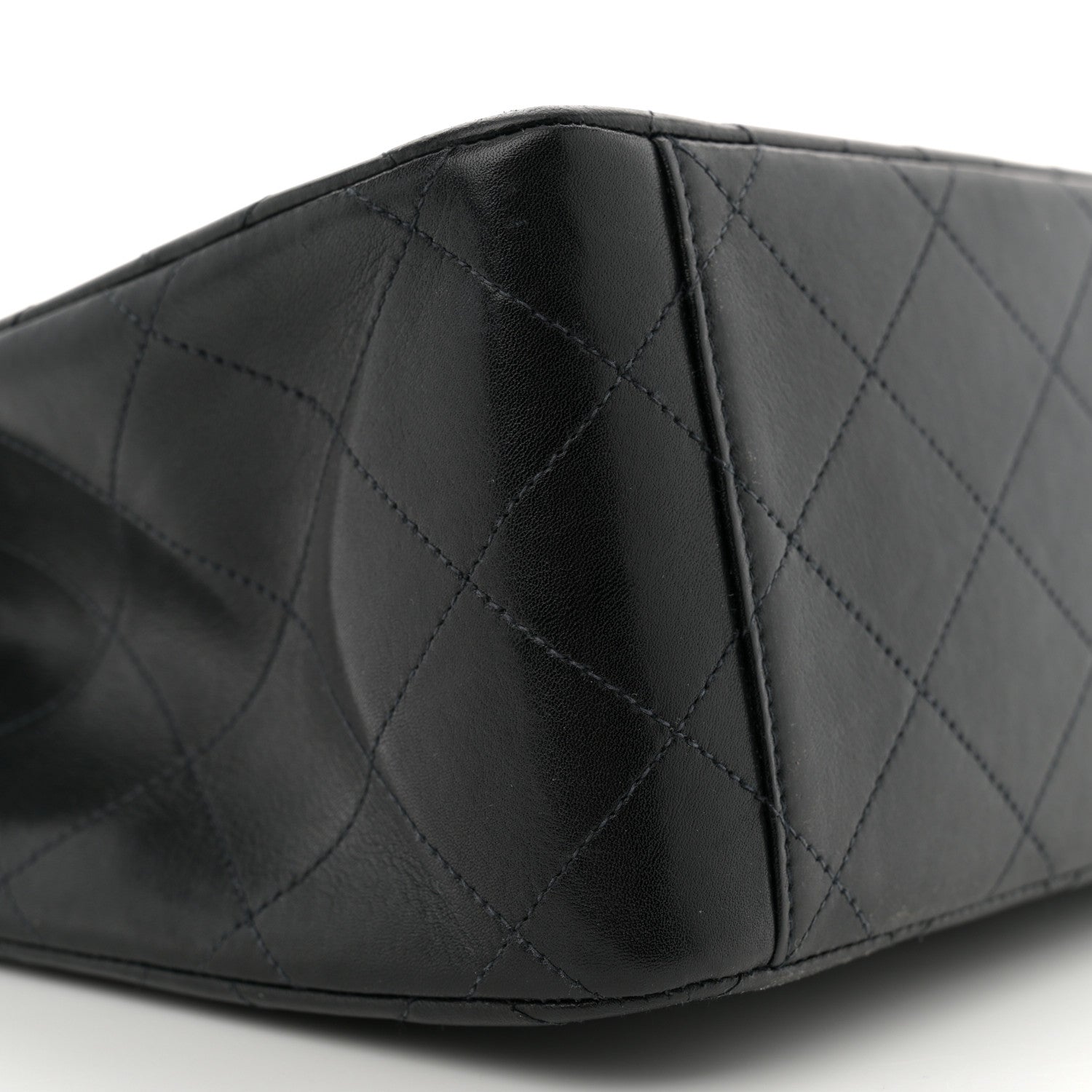 Chanel Lambskin Quilted XL Jumbo Single Flap Black 9 of 11