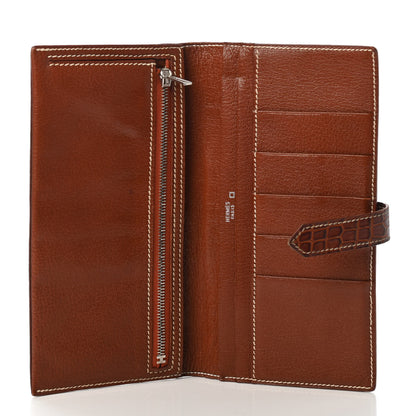 Hermes Matte Alligator Bearn Wallet Fauve 4 of 4