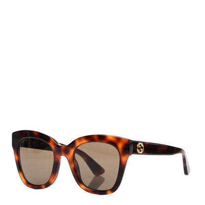 Gucci Acetate Square Frame Sunglasses GG0029S Tortoise 1 of 6