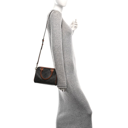 Celine Triomphe Canvas Calfskin Small Boston Bag Tan 2 of 9