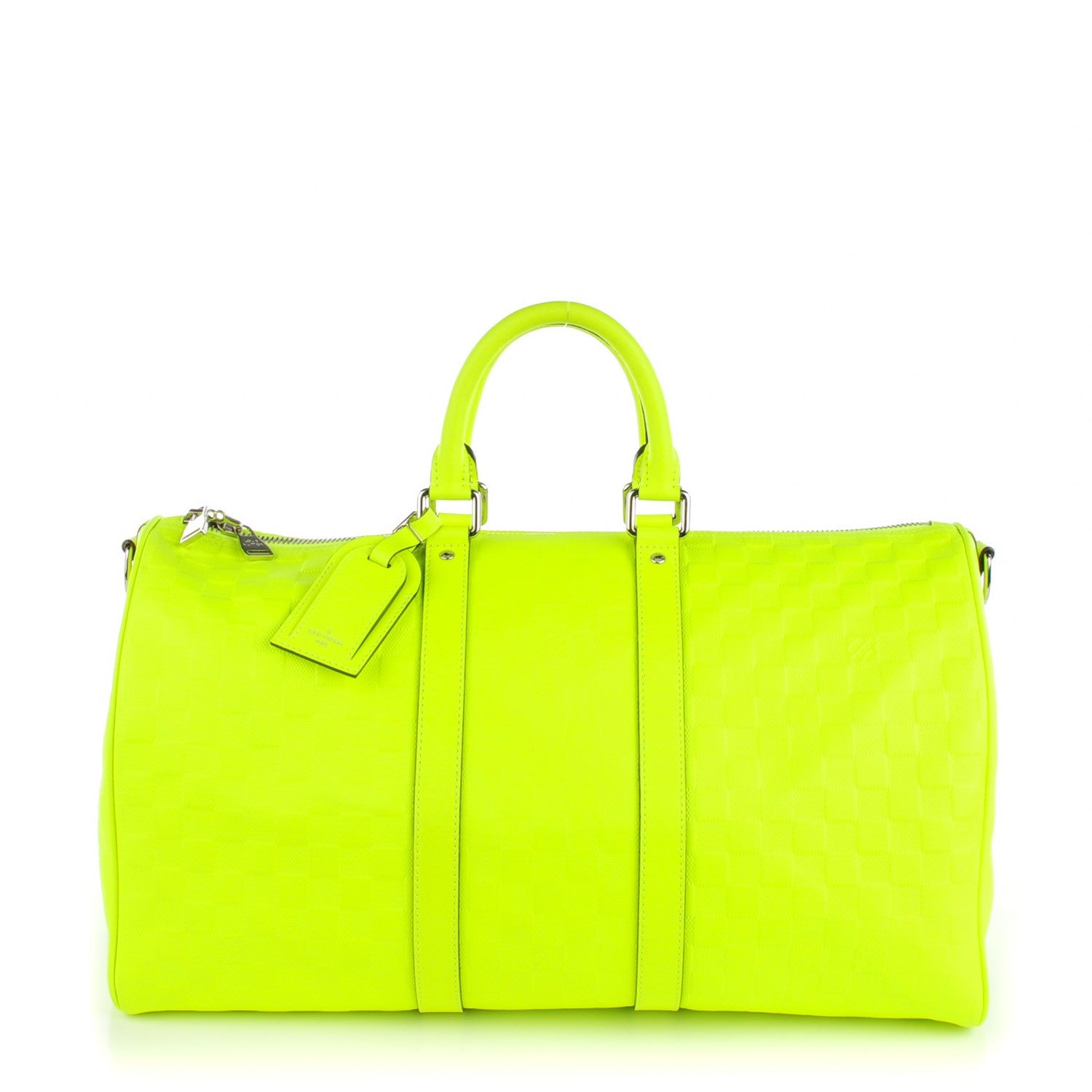 Louis Vuitton Damier Fluo Infini Keepall Bandouliere 45 Yellow 1 of 8