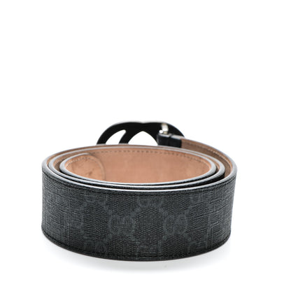 Gucci GG Supreme Monogram Interlocking G Belt 80 32 Black Grey 3 of 7