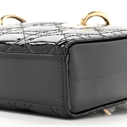 Christian Dior Patent Cannage Small Lady D-Joy Black 8 of 10