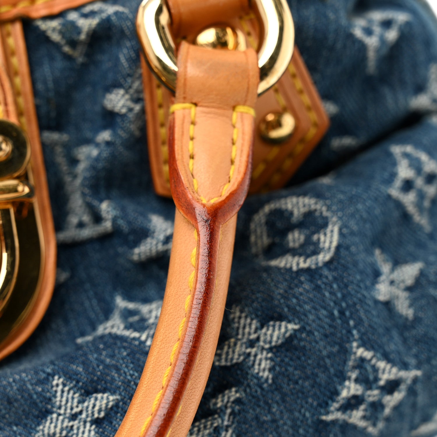 Louis Vuitton Monogram Denim Pleaty Blue 12 of 13