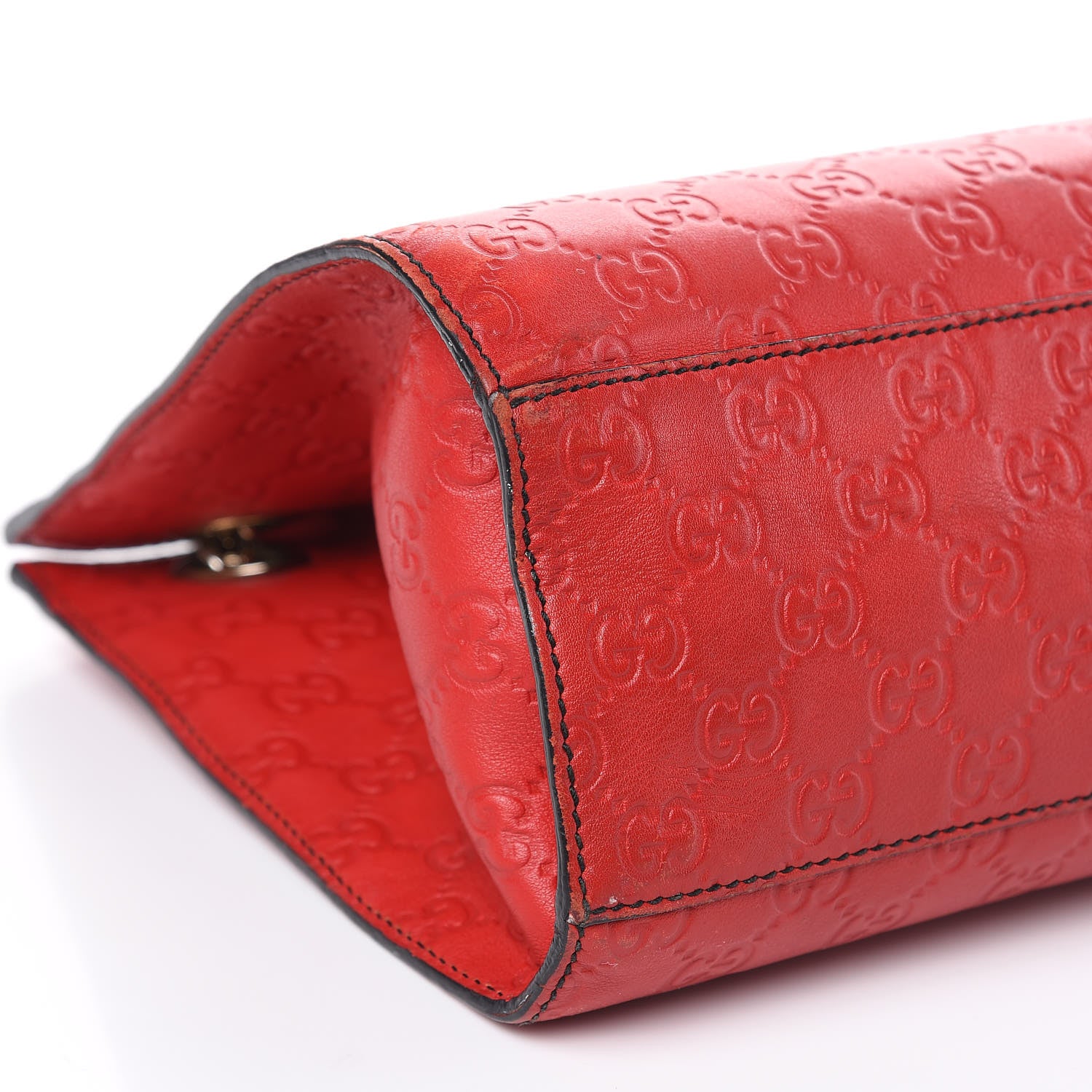 Gucci Guccissima Large Emily Chain Shoulder Bag Red 8 of 20