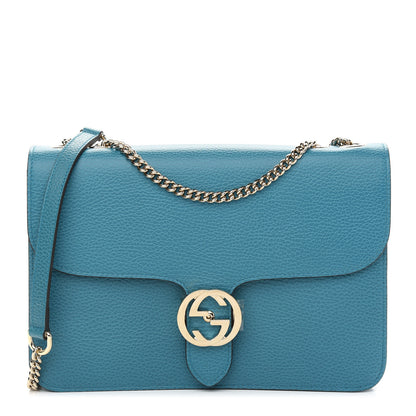 Gucci Dollar Calfskin Interlocking G Shoulder Bag Deep Cobalt 1 of 11