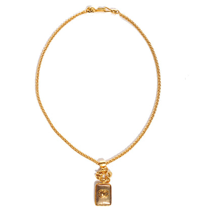 Chanel CC Pendant Long Necklace Gold 3 of 6