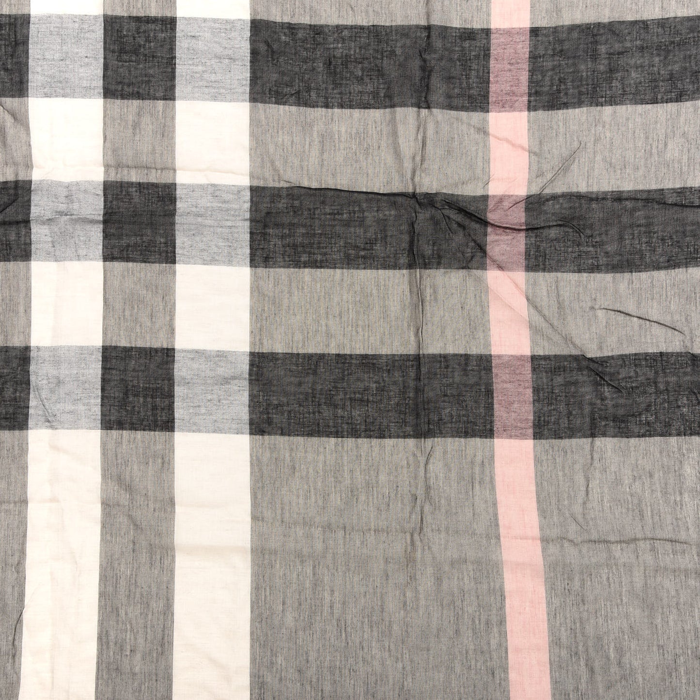 Modal Wool Relaxed Mega Check Square Scarf Dark Trench