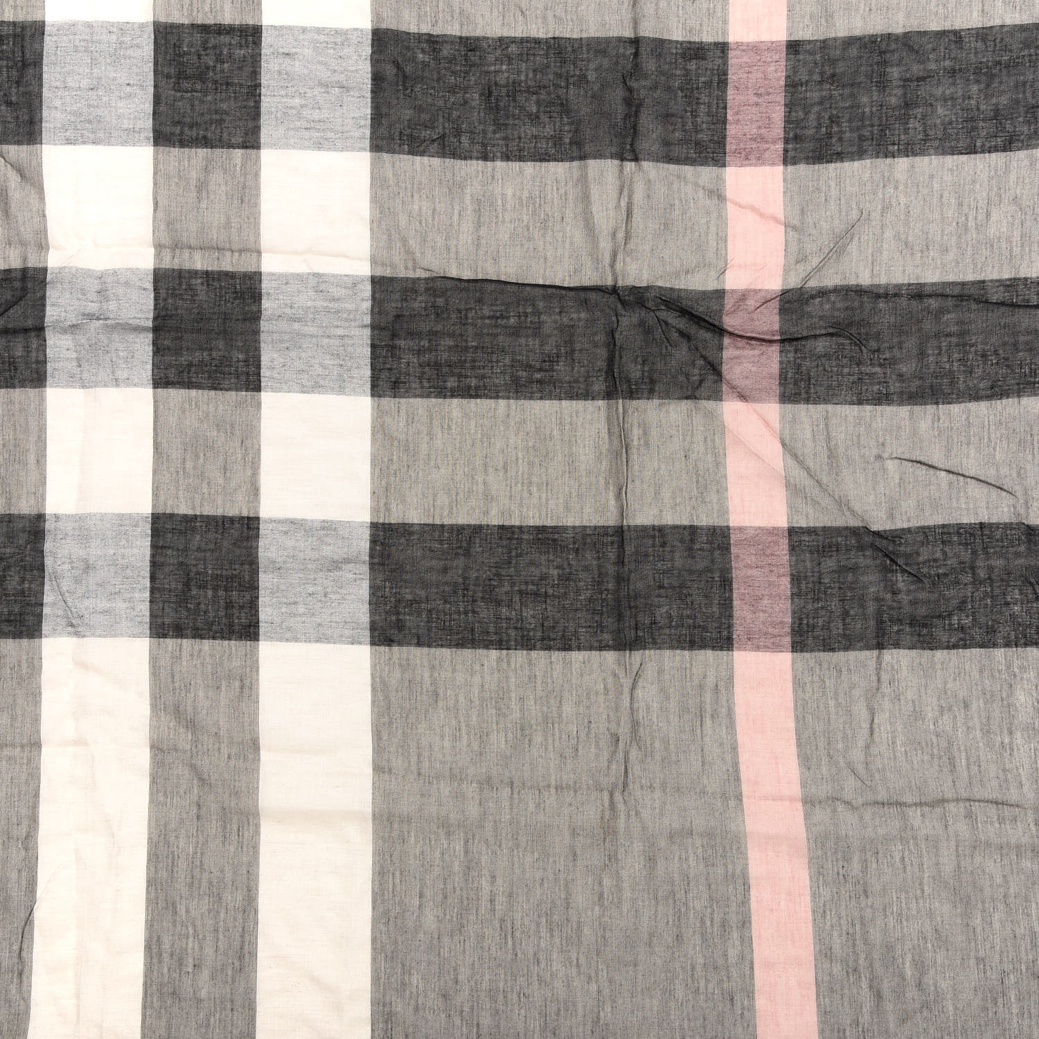 Burberry Modal Wool Relaxed Mega Check Square Scarf Dark Trench 3 of 3
