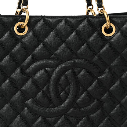 Chanel Caviar Quilted XL Grand Shopping Tote GST Black 8 of 10