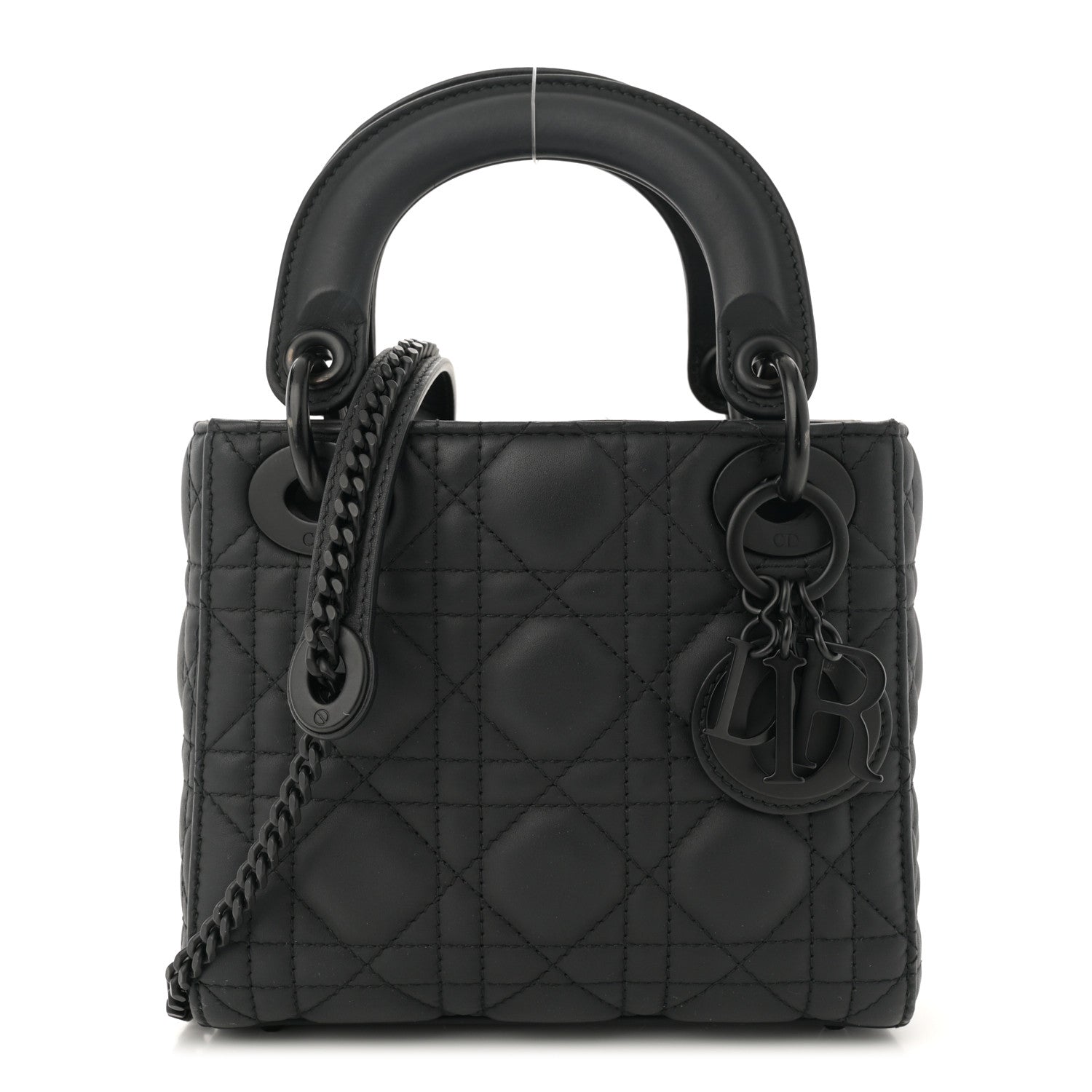 Christian Dior Ultra Matte Calfskin Cannage Mini Lady Dior Black 1 of 13