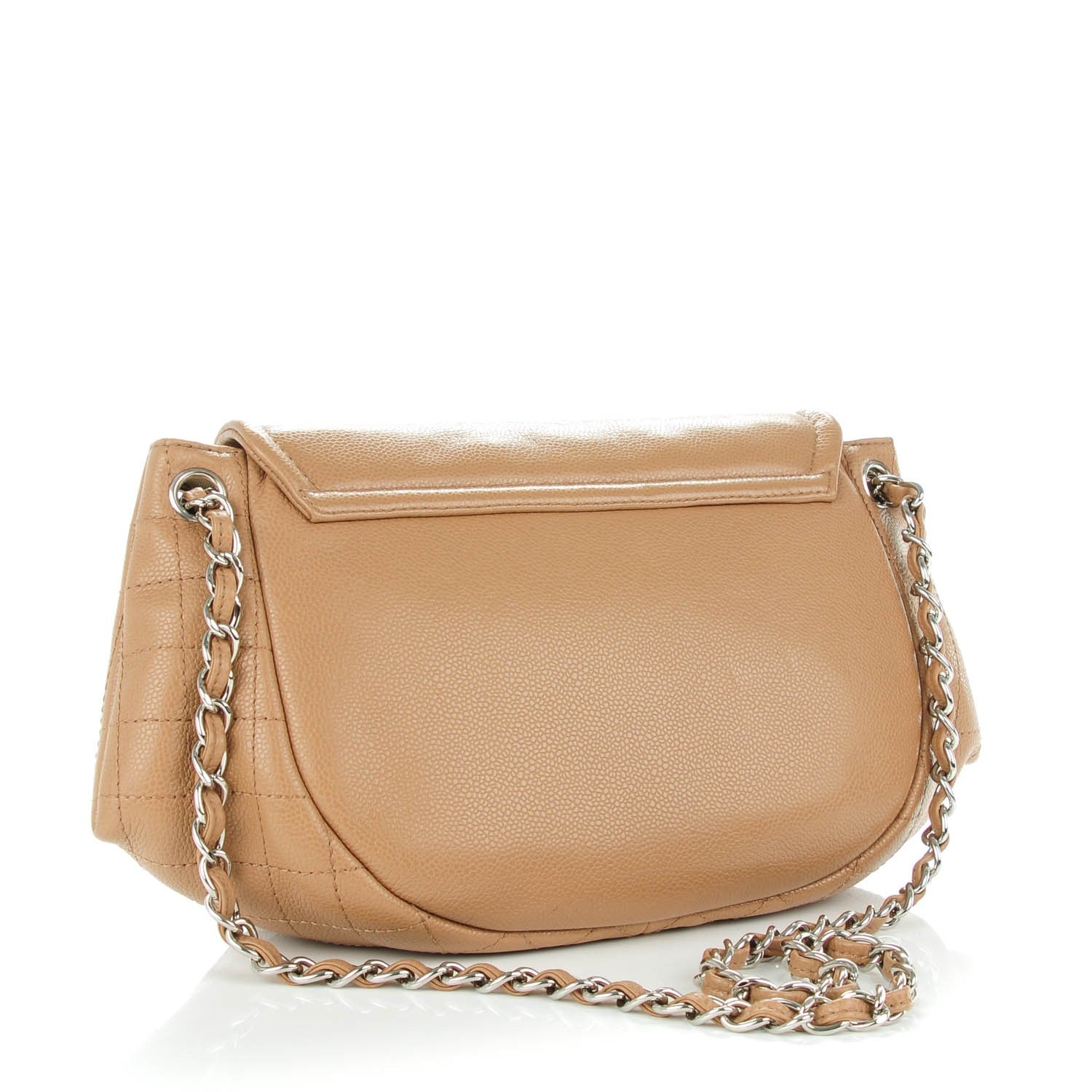 Chanel Caviar Large Half Moon Flap Dark Beige 3 of 7