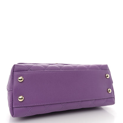 Chanel Caviar Quilted Mini Coco Handle Flap Purple 4 of 10