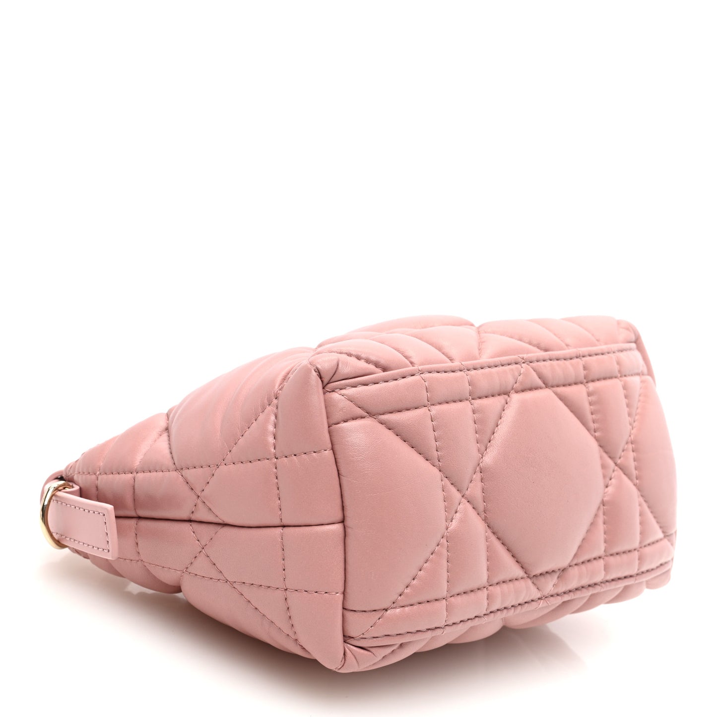 Calfskin Macrocannage Small Diortravel Nomad Pouch Old Rose