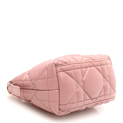Christian Dior Calfskin Macrocannage Small Diortravel Nomad Pouch Old Rose 4 of 7