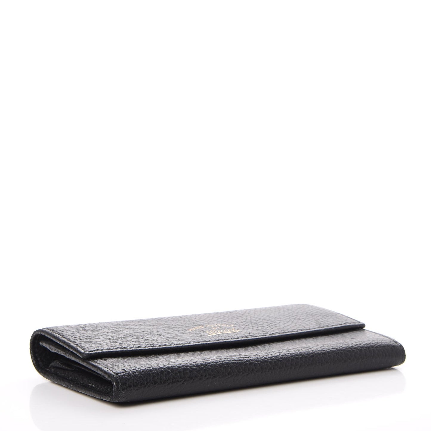Dollar Calfskin Swing Continental Wallet Black