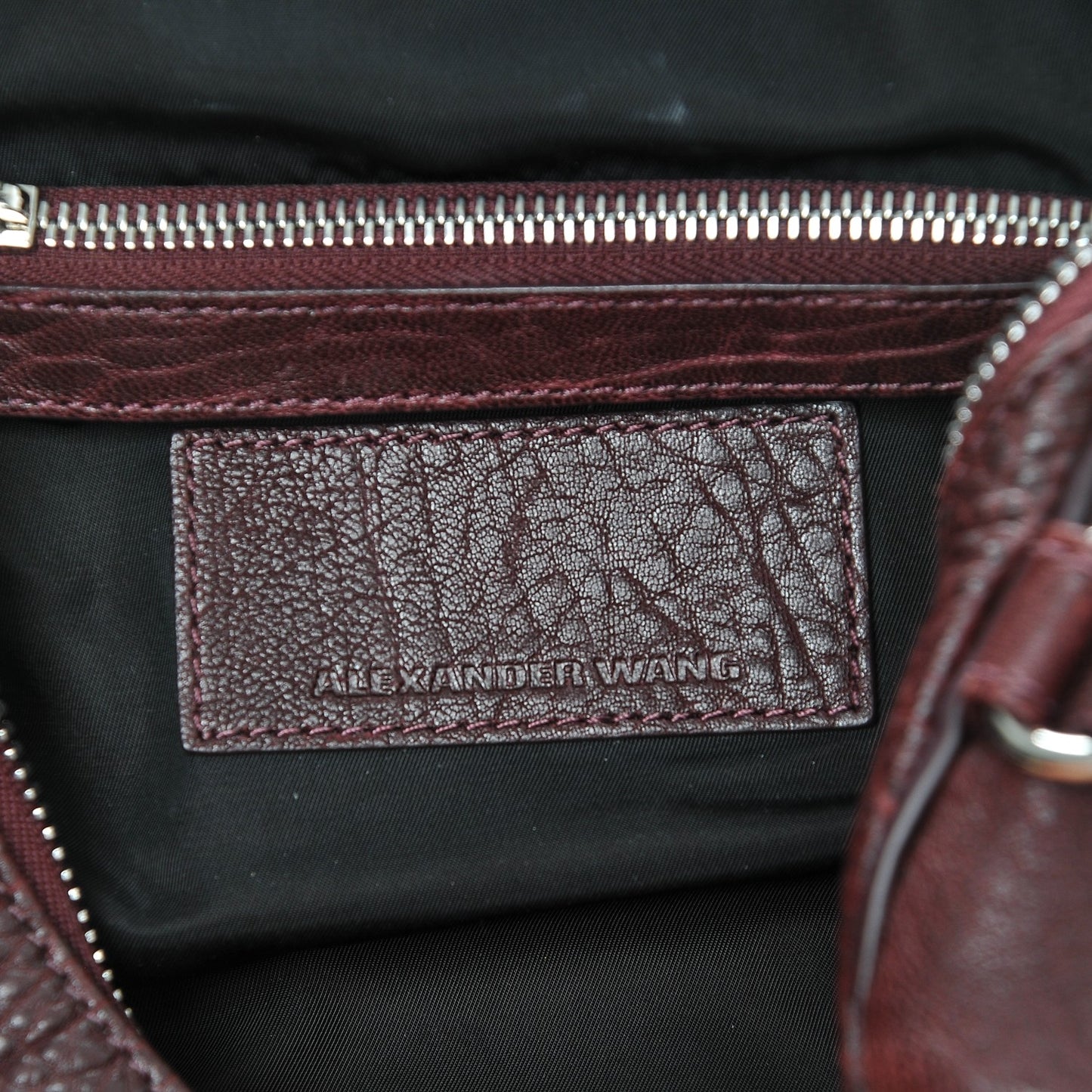 Pebbled Lambskin Rockie Beet Rhodium Hardware