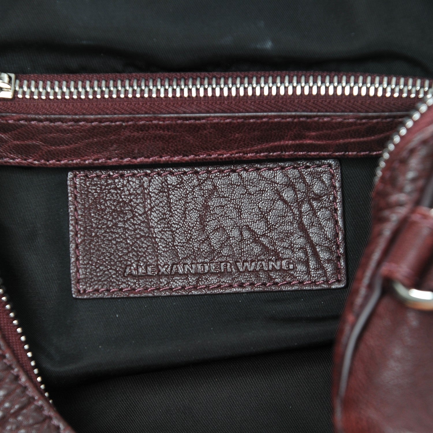 Alexander Wang Pebbled Lambskin Rockie Beet Rhodium Hardware 6 of 7