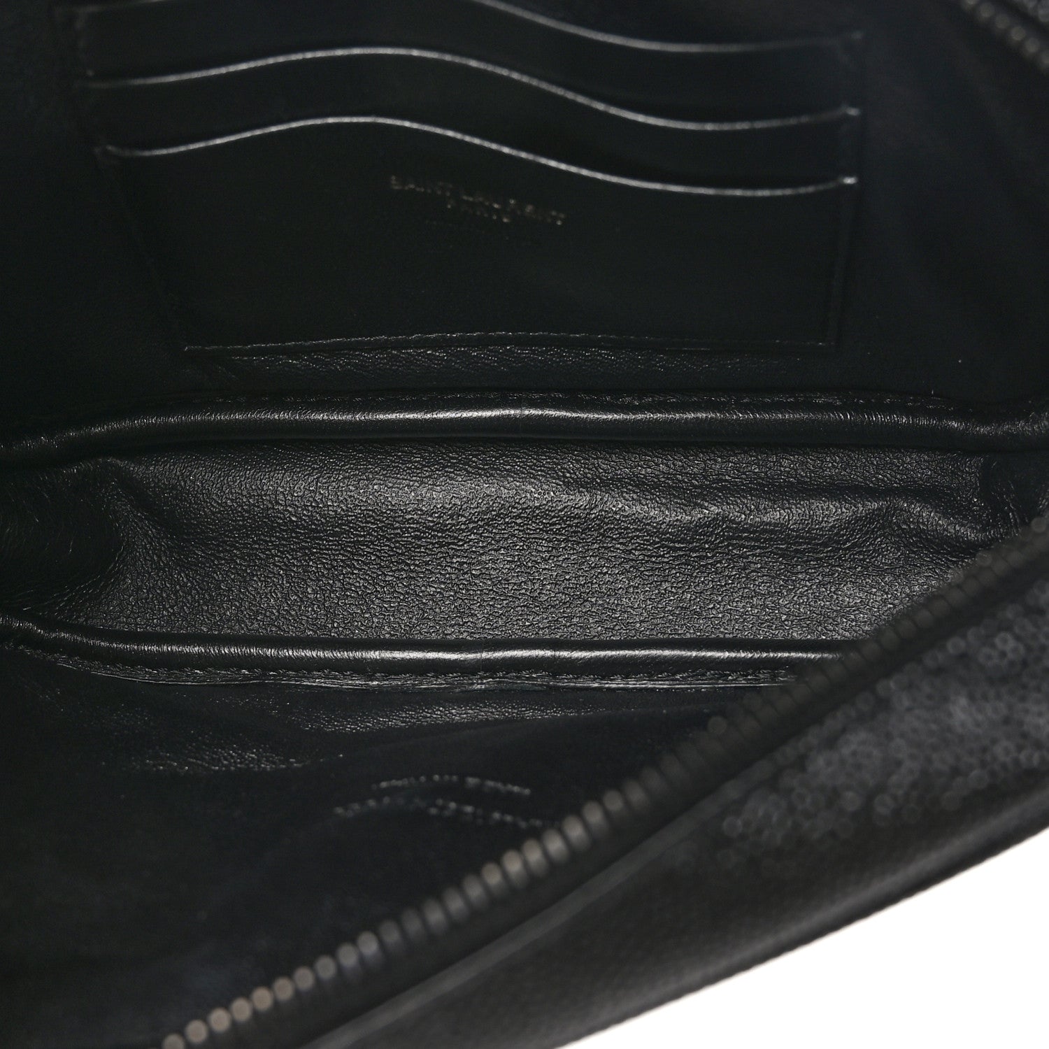 Saint Laurent Grain De Poudre Matelasse Monochrome Monogram Mini Lou Camera Bag Black 5 of 10