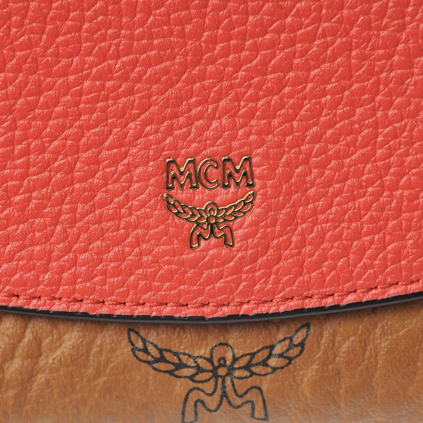 Visetos Grained Calfskin Large Two Fold Wallet Ruby Red