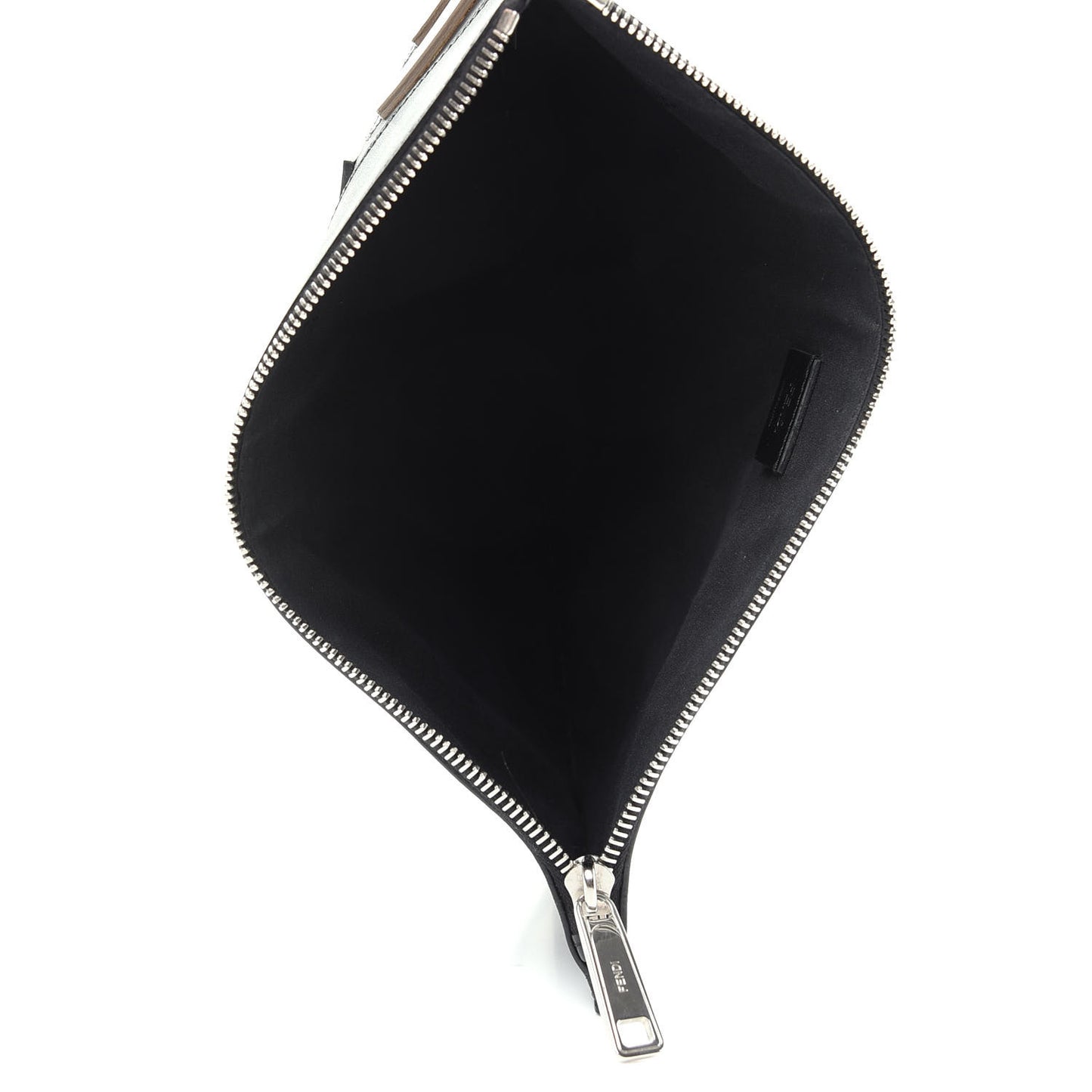 Vitello Century Shadow Logo Inlay Tri-Color Pouch Black Asfalto Multicolor