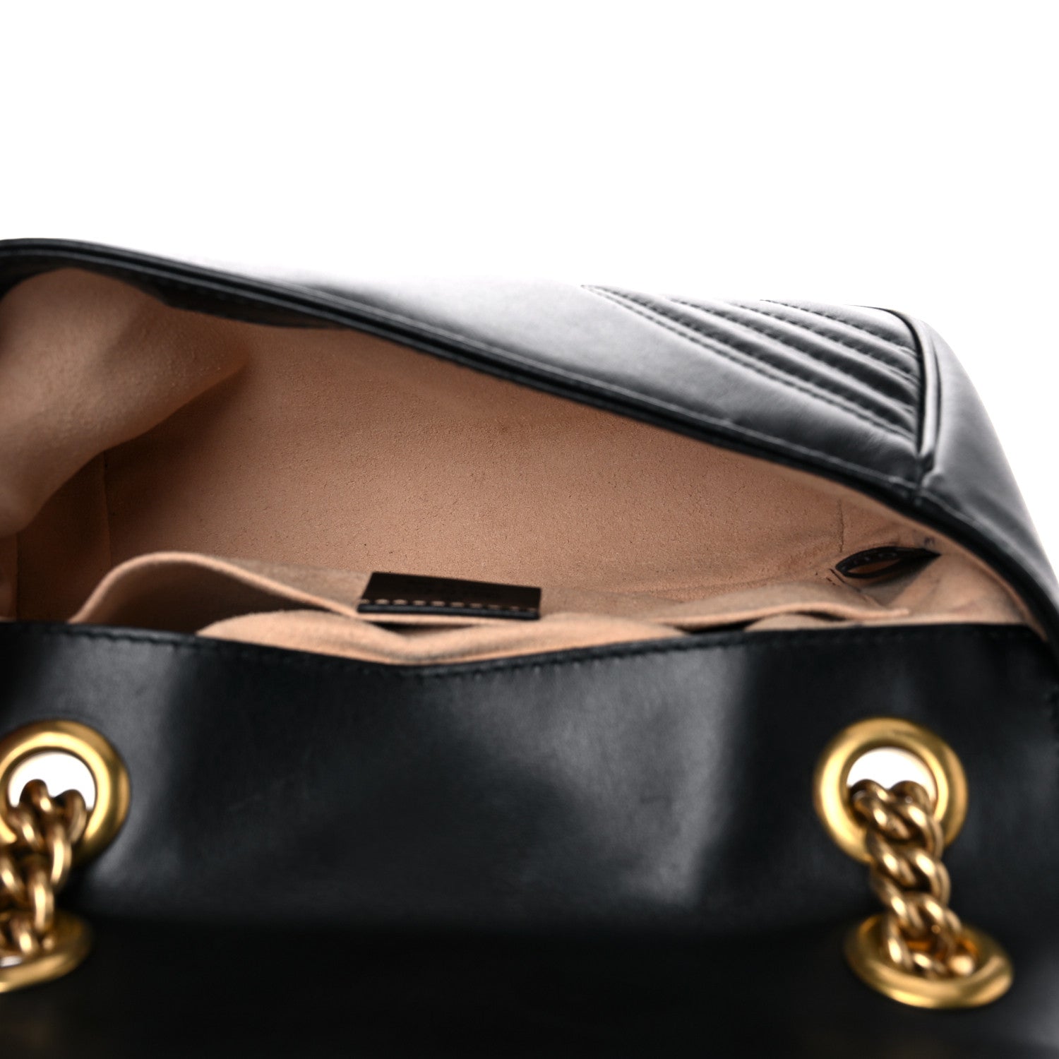 Gucci Calfskin Matelasse Mini GG Marmont Shoulder Bag Black 5 of 17