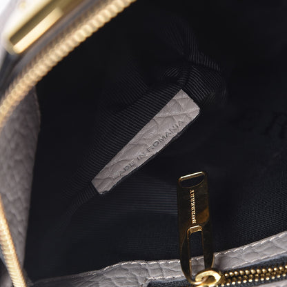 Burberry Signature Grain Calfskin Check Embossed Small Chichester Crossbody Clutch Bag Pale Grey 7 of 10
