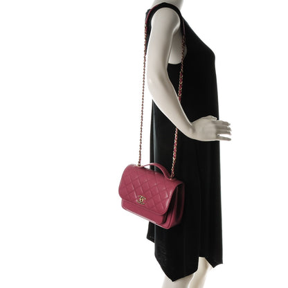 Chanel Caviar Quilted Small Business Affinity Flap Dark Pink 2 of 8