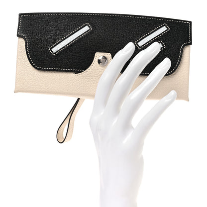 Hermes Chevre Mysore In-The-Loop Wink Glasses Case Nata Black Quebracho Menthe 2 of 8