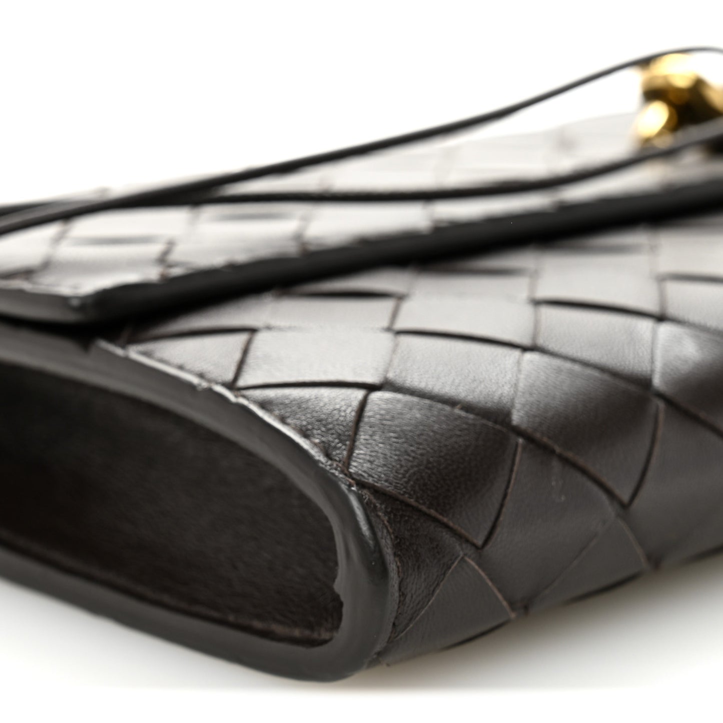 Nappa Intrecciato Long Andiamo Top Handle Clutch Fondant