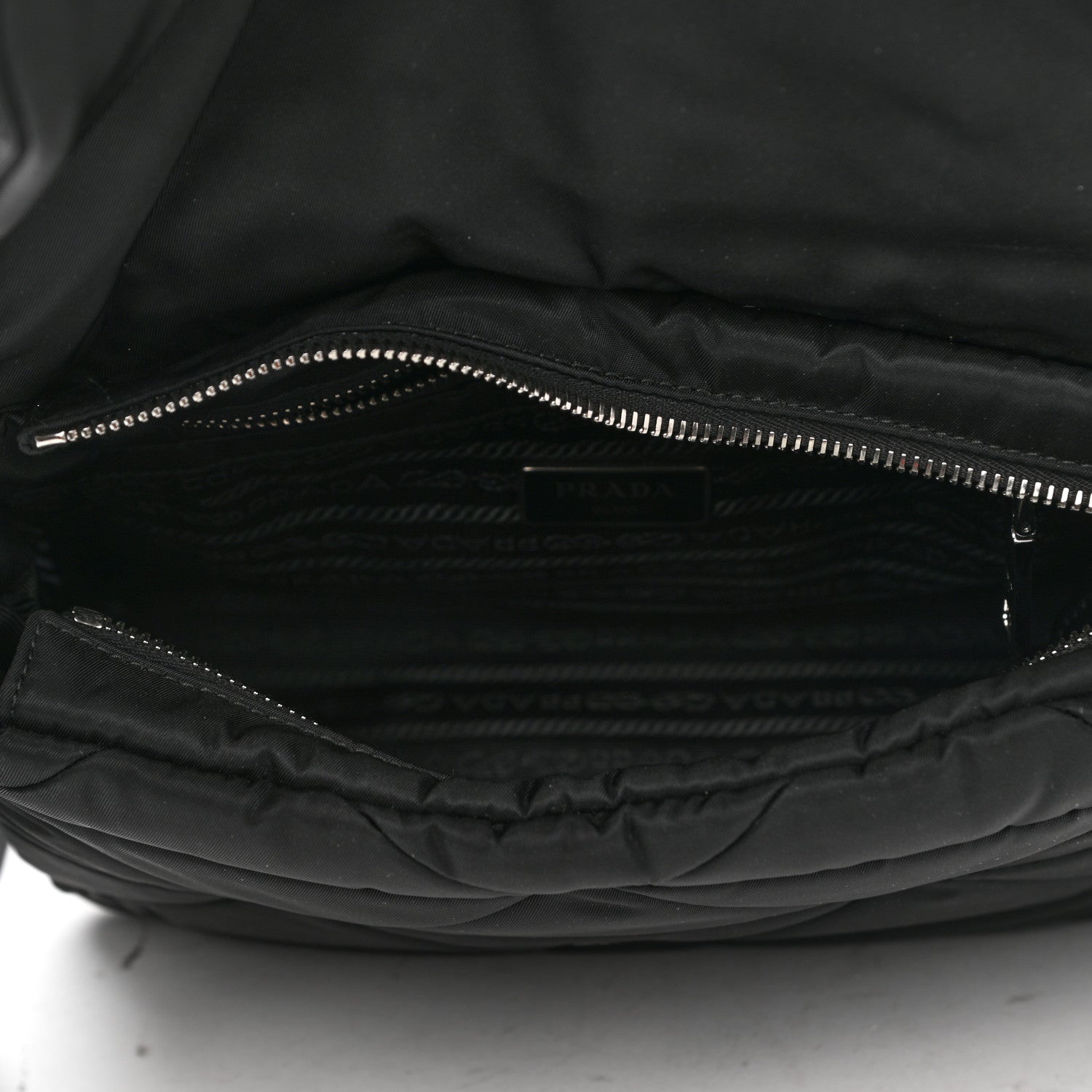 Prada Re-Nylon Quilted Padded Flap Shoulder Bag Black 8 of 12