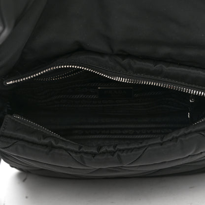 Prada Re-Nylon Quilted Padded Flap Shoulder Bag Black 8 of 12