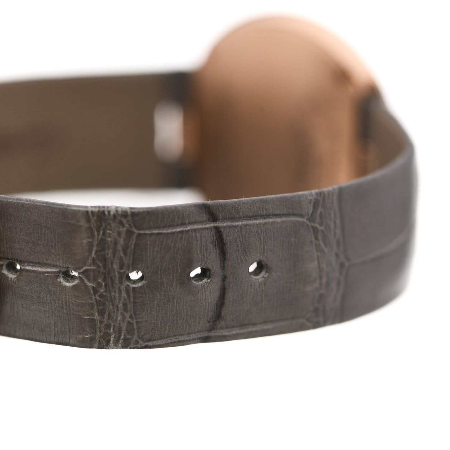 18K Pink Gold Alligator Diamond Bezel 30mm Ballon Blanc De Cartier Quartz Watch