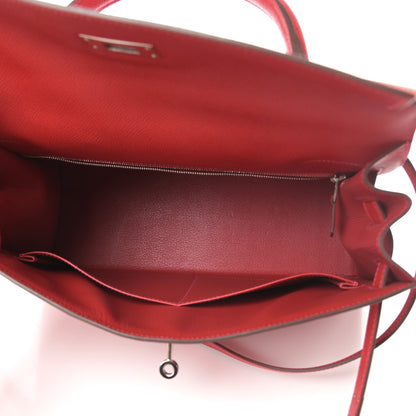 Hermes Epsom Kelly Sellier 32 Rouge Casaque 5 of 11