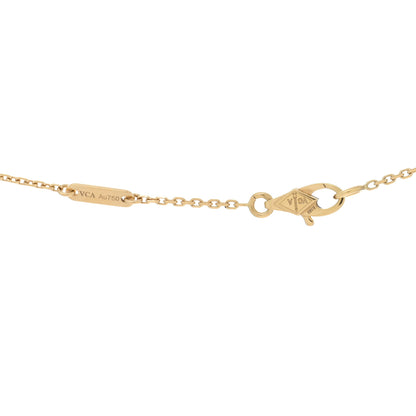 Van Cleef & Arpels 18K Yellow Gold Mother of Pearl Sweet Alhambra Butterfly Pendant Necklace 4 of 5