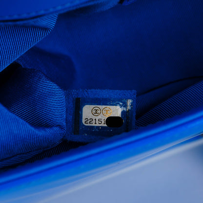 Chanel Patent Calfskin Medium Boy Flap Blue 7 of 7