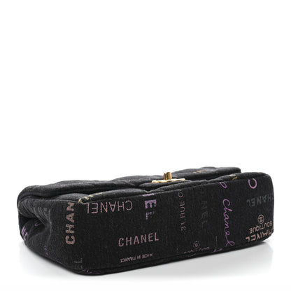 Chanel Denim Quilted Denim Mood Large Flap Black Multicolor 4 of 11